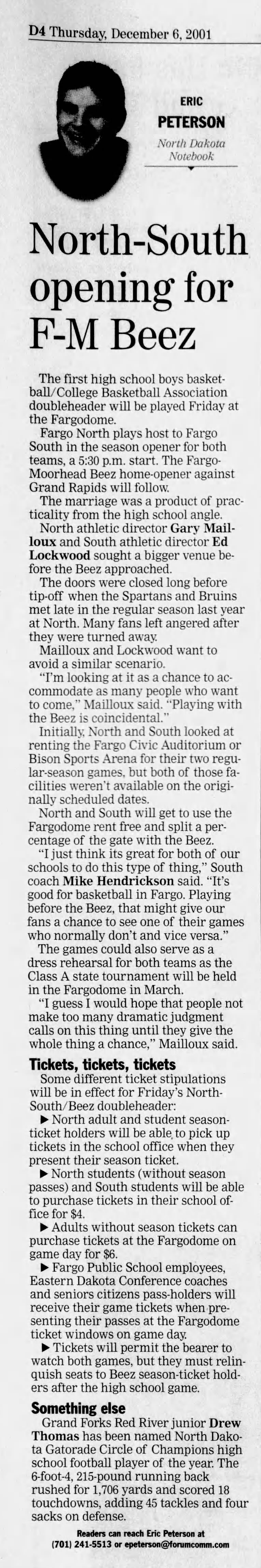North-South opening for F-M Beez