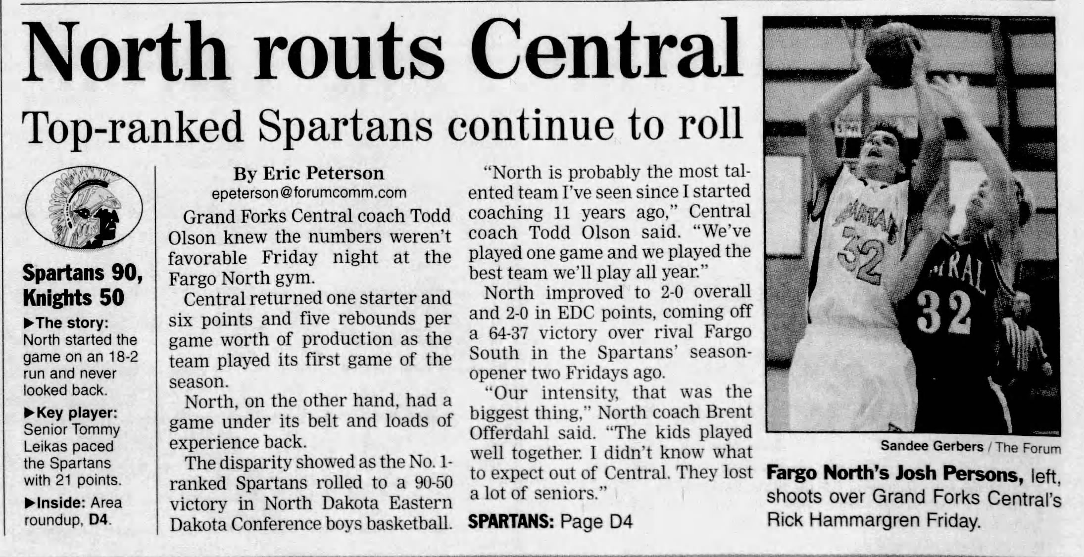 North routs Central